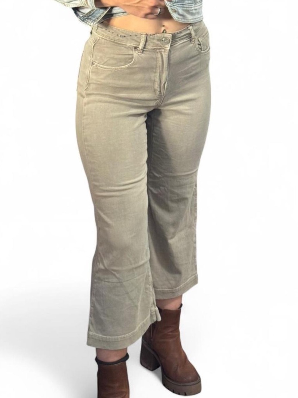 paige high rise cropped flare pants 🤎